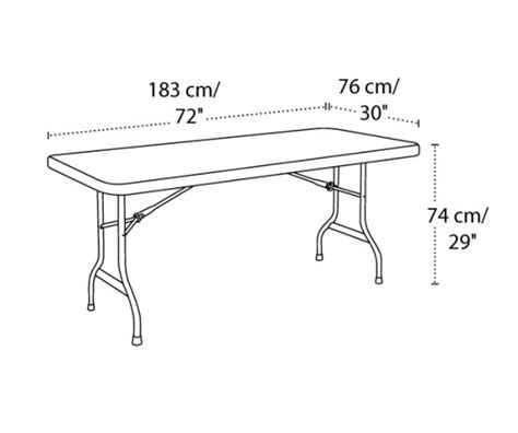 6ft plastic folding tables|standard 6 folding table dimensions.